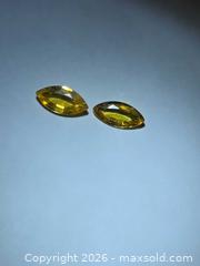 MaxSold Auction: Natural yellow sapphire pair  - Toronto (Ontario, Canada) PARTNER MANAGED Reseller Online Auction - Gerrard Street West