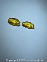 MaxSold Auction: Natural yellow sapphire pair  - Toronto (Ontario, Canada) PARTNER MANAGED Reseller Online Auction - Gerrard Street West