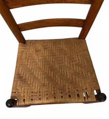 MaxSold Auction: Antique American Rustic Primitive Decor Ladder Back Rush Oak Chair Woven Seat - Roswell (Georgia, USA) SELLER MANAGED Estate Sale Online Auction -  Alpharetta Highway (STORAGE)