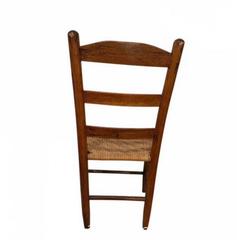 MaxSold Auction: Antique American Rustic Primitive Decor Ladder Back Rush Oak Chair Woven Seat - Roswell (Georgia, USA) SELLER MANAGED Estate Sale Online Auction -  Alpharetta Highway (STORAGE)