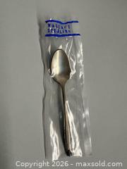 MaxSold Auction: (6) New 4” Wallace STERLING SILVER Spoons - Marked  - Toronto (Ontario, Canada) SELLER MANAGED Reseller Online Auction - Chesswood Drive