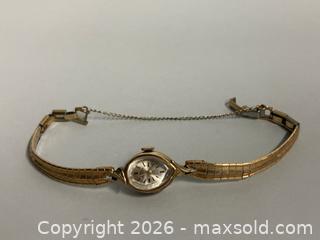 MaxSold Auction: Ladies SOLAR 14K GOLD Watch with Security Strap - Marked  - Toronto (Ontario, Canada) SELLER MANAGED Reseller Online Auction - Chesswood Drive