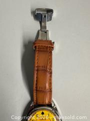 MaxSold Auction: ORIS SWISS Pokaface Yellow Dial 17 JEWELS Watch with Leather Band - Toronto (Ontario, Canada) SELLER MANAGED Reseller Online Auction - Chesswood Drive