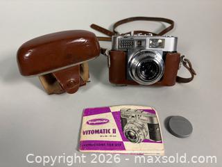 MaxSold Auction: VOIGTLÄNDER Vitomatic ll 35mm Film Camera with Leather Case and Original Manual - Toronto (Ontario, Canada) SELLER MANAGED Reseller Online Auction - Chesswood Drive