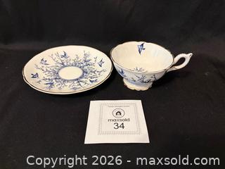 MaxSold Auction: COALPORT Fine Bone China Blue Bird Teacup & Saucer - Meaford (Ontario, Canada) PARTNER MANAGED Estate Sale Online Auction - Graham Street