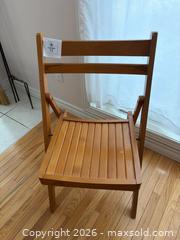 MaxSold Auction: Mid-Century Holz Klappstuhl Wooden Folding Chair - Meaford (Ontario, Canada) PARTNER MANAGED Estate Sale Online Auction - Graham Street