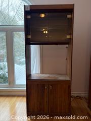 MaxSold Auction: Mid-Century Wood Veneer Tall Cabinet - Meaford (Ontario, Canada) PARTNER MANAGED Estate Sale Online Auction - Graham Street