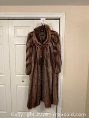 MaxSold Auction: RACCON FUR LONG COAT Size Small - Meaford (Ontario, Canada) PARTNER MANAGED Estate Sale Online Auction - Graham Street