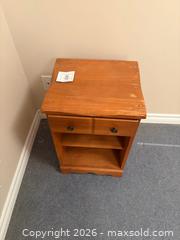MaxSold Auction: ST. BARTHELEMY SOLID BIRCH NIGHTSTAND Made in Quebec 1977 - Meaford (Ontario, Canada) PARTNER MANAGED Estate Sale Online Auction - Graham Street