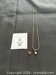 MaxSold Auction: STERLING BROOCH & SILVER PENDANT with Chain  - Meaford (Ontario, Canada) PARTNER MANAGED Estate Sale Online Auction - Graham Street