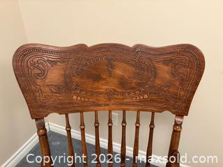 MaxSold Auction: WOODEN PRESSED BACK ROCKING CHAIR - Meaford (Ontario, Canada) PARTNER MANAGED Estate Sale Online Auction - Graham Street