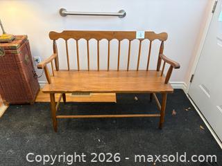 MaxSold Auction: Wooden Spindle Bench - Meaford (Ontario, Canada) PARTNER MANAGED Estate Sale Online Auction - Graham Street