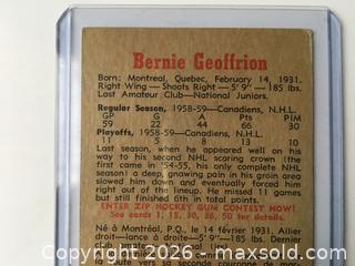 MaxSold Auction: Parkhurst 1959, Bernie Geoffrion, Card #33 - Toronto (Ontario, Canada) SELLER MANAGED Downsizing Online Auction - Marlborough Avenue