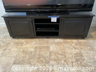 MaxSold Auction: Custom Made Solid Wood Large TV Stand/Console - East Fallowfield Township (Pennsylvania, USA) SELLER MANAGED Downsizing Online Auction - Mink Hollow Road