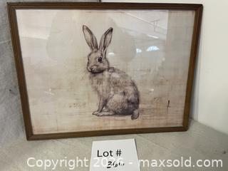 MaxSold Auction: Framed Bunny Print - East Fallowfield Township (Pennsylvania, USA) SELLER MANAGED Downsizing Online Auction - Mink Hollow Road