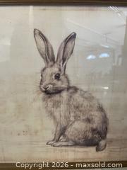 MaxSold Auction: Framed Bunny Print - East Fallowfield Township (Pennsylvania, USA) SELLER MANAGED Downsizing Online Auction - Mink Hollow Road