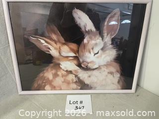 MaxSold Auction: Framed Bunny Print #2 - East Fallowfield Township (Pennsylvania, USA) SELLER MANAGED Downsizing Online Auction - Mink Hollow Road