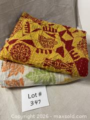 MaxSold Auction: Lot of 2 Brand New 100% Cotton Bohemian Kantha Quilts - East Fallowfield Township (Pennsylvania, USA) SELLER MANAGED Downsizing Online Auction - Mink Hollow Road