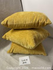 MaxSold Auction: Lot of 3 Yellow Pillows - East Fallowfield Township (Pennsylvania, USA) SELLER MANAGED Downsizing Online Auction - Mink Hollow Road