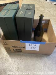 MaxSold Auction: Lot of 5 Empty Dom Perignon Bottles - East Fallowfield Township (Pennsylvania, USA) SELLER MANAGED Downsizing Online Auction - Mink Hollow Road