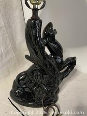 MaxSold Auction: Mid Century Black Panther Lamp with Shade - East Fallowfield Township (Pennsylvania, USA) SELLER MANAGED Downsizing Online Auction - Mink Hollow Road