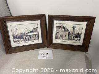 MaxSold Auction: Set of 2 Robert Nidy Prints - East Fallowfield Township (Pennsylvania, USA) SELLER MANAGED Downsizing Online Auction - Mink Hollow Road