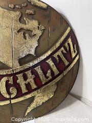 MaxSold Auction: Vintage Collectible Embossograph Plastic 1972 Jos. Schlitz Brewing Co. Hanging Advertising Sign - East Fallowfield Township (Pennsylvania, USA) SELLER MANAGED Downsizing Online Auction - Mink Hollow Road