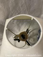 MaxSold Auction: Vintage Hand Made Wrought Iron Small Table Lamp w/Shade & Basket - East Fallowfield Township (Pennsylvania, USA) SELLER MANAGED Downsizing Online Auction - Mink Hollow Road