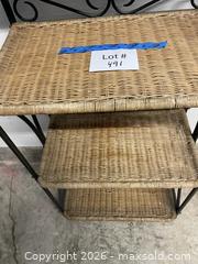 MaxSold Auction: Wicker & Wrought Iron Bakers Rack - East Fallowfield Township (Pennsylvania, USA) SELLER MANAGED Downsizing Online Auction - Mink Hollow Road