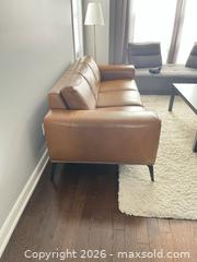 MaxSold Auction: Leather Sofa in Cognac - Ottawa (Ontario, Canada) PARTNER MANAGED Downsizing Online Auction - Gladwin Crescent