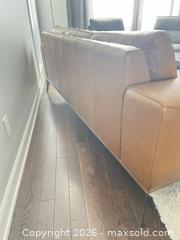 MaxSold Auction: Leather Sofa in Cognac - Ottawa (Ontario, Canada) PARTNER MANAGED Downsizing Online Auction - Gladwin Crescent
