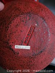 MaxSold Auction: Cast Iron Chinese Teapot with Cup, Red and Black - Peachland (British Columbia, Canada) SELLER MANAGED Downsizing Online Auction - Princeton Avenue