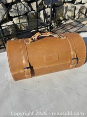 MaxSold Auction: The Devon Travel Picnic/BBQ Set in Solid Brown Genuine Leather Case - Peachland (British Columbia, Canada) SELLER MANAGED Downsizing Online Auction - Princeton Avenue