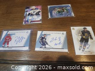 MaxSold Auction: Upper Deck Hockey Autographed Trading Cards 5 cards lot - Peachland (British Columbia, Canada) SELLER MANAGED Downsizing Online Auction - Princeton Avenue