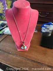 MaxSold Auction: Vintage Sterling Silver Turquoise & Amber Pendant Necklace - Peachland (British Columbia, Canada) SELLER MANAGED Downsizing Online Auction - Princeton Avenue