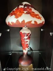 MaxSold Auction: Lamp A — Emile Galle Cameo Glass Table Lamp, 23 in - Burlington (Ontario, Canada) SELLER MANAGED Downsizing Online Auction - Taylor Crescent
