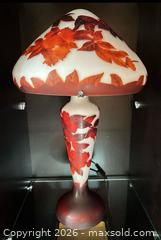 MaxSold Auction: Lamp B — Emile Galle Cameo Glass Table Lamp, 23 in - Burlington (Ontario, Canada) SELLER MANAGED Downsizing Online Auction - Taylor Crescent
