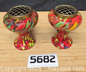 MaxSold Auction: Vintage Art Deco Czech Splatter Glass Vases - Hatboro (Pennsylvania, USA) PARTNER MANAGED Estate Sale Online Auction -  Jacksonville Road