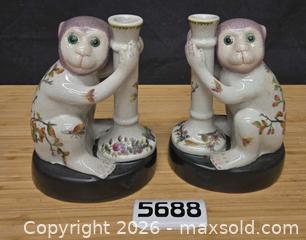 MaxSold Auction: Vintage Wong Lee Style Asian Monkey Candlestick Holders - Hatboro (Pennsylvania, USA) PARTNER MANAGED Estate Sale Online Auction -  Jacksonville Road