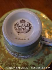 MaxSold Auction: Bone China 4 Teacup & Saucer Sets, Green/White with 3 Gold Trim & 1 Pink Trim - Toronto (Ontario, Canada) SELLER MANAGED Estate Sale Online Auction - Widdicombe Hill