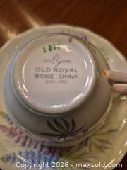 MaxSold Auction: Bone China 4 Teacup & Saucer Sets, Green/White with 3 Gold Trim & 1 Pink Trim - Toronto (Ontario, Canada) SELLER MANAGED Estate Sale Online Auction - Widdicombe Hill
