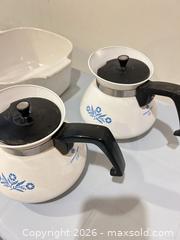 MaxSold Auction: CorningWare Blue Cornflower Bakeware & Coffee Pots - Made in Canada - Toronto (Ontario, Canada) SELLER MANAGED Estate Sale Online Auction - Widdicombe Hill