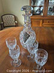 MaxSold Auction: Crystal Decanter with Stopper & 4 Waterford Colleen Glasses - Toronto (Ontario, Canada) SELLER MANAGED Estate Sale Online Auction - Widdicombe Hill