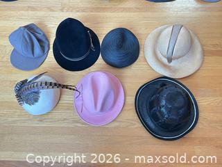 MaxSold Auction: Lot of 7 Mixed Hats — Straw, Baseball, Pillbox & More - Toronto (Ontario, Canada) SELLER MANAGED Estate Sale Online Auction - Widdicombe Hill