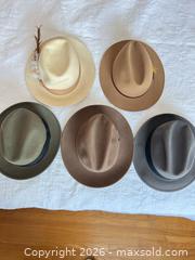 MaxSold Auction: Mens Lot of 5 Fedora / Trilby Felt Hats - Mixed Brands & Colors - Toronto (Ontario, Canada) SELLER MANAGED Estate Sale Online Auction - Widdicombe Hill