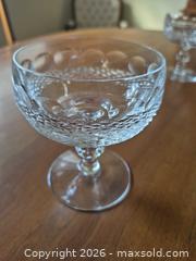 MaxSold Auction: Set of 4 Vintage Crystal Coupe Glasses, Cut Diamond Pattern - Toronto (Ontario, Canada) SELLER MANAGED Estate Sale Online Auction - Widdicombe Hill