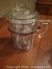 MaxSold Auction: Vintage Pyrex Glass Coffee Percolator Set - Toronto (Ontario, Canada) SELLER MANAGED Estate Sale Online Auction - Widdicombe Hill