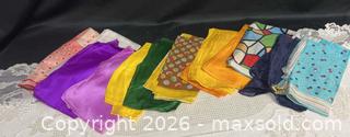 MaxSold Auction: 12 Vintage Silk Scarves Retro Fashion - Campbell (California, USA) SELLER MANAGED Downsizing Online Auction - Dell Avenue