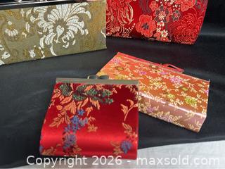 MaxSold Auction: 4 Chinese Silk Coin Purses – New - Campbell (California, USA) SELLER MANAGED Downsizing Online Auction - Dell Avenue