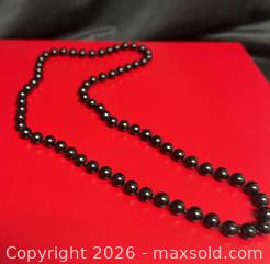 MaxSold Auction: Black Onyx Beaded Necklace – 16"L - Campbell (California, USA) SELLER MANAGED Downsizing Online Auction - Dell Avenue